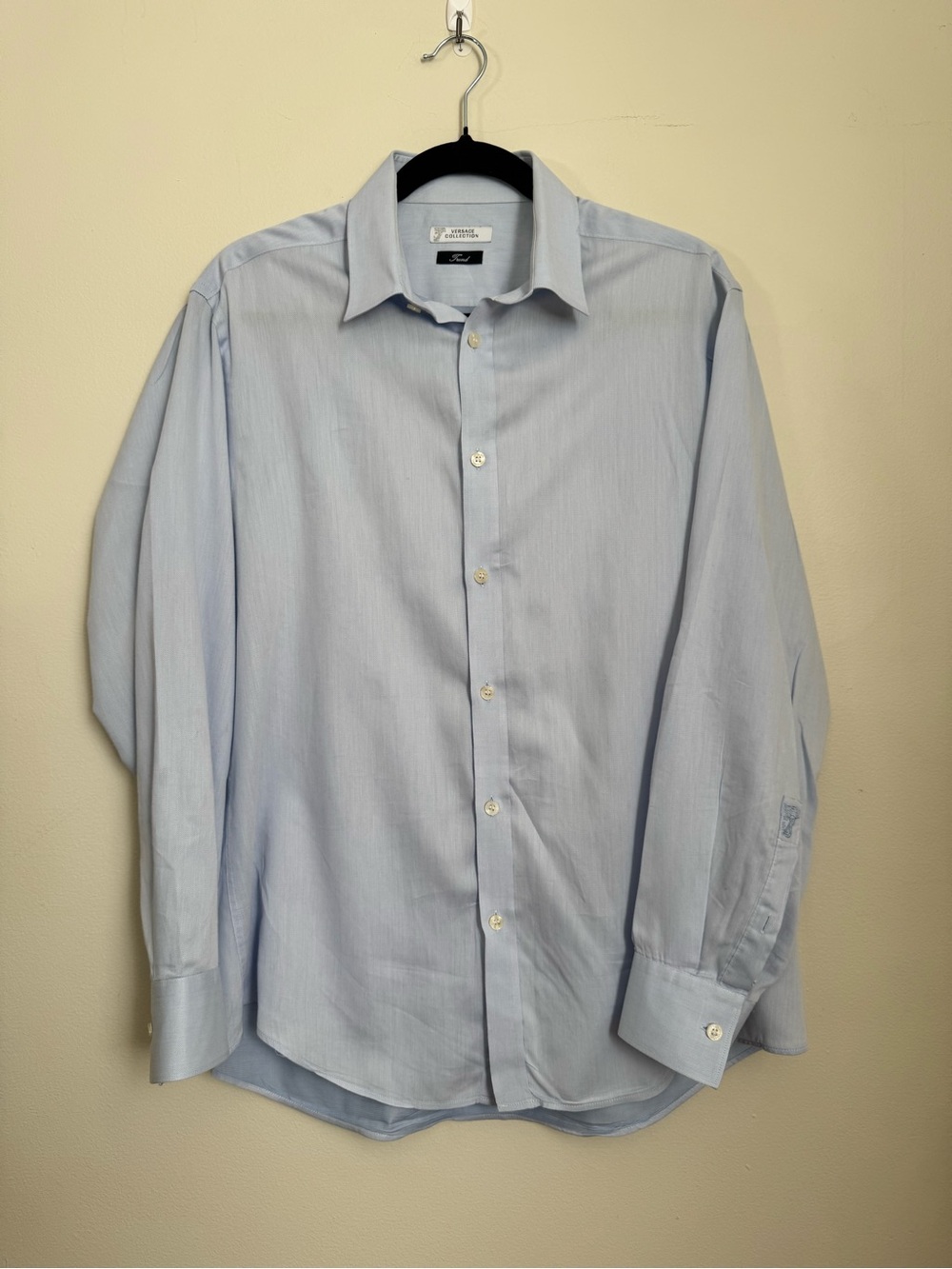 Versace CollectionLight Blue Men's Dress Shirt